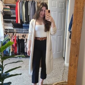 Express Black High Rise Cropped Straight Leg Pants – Size 2S